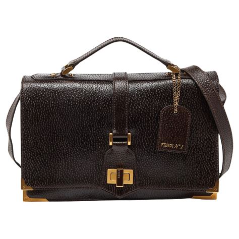 fendi classico no 1|Fendi Brown Leather Classico No. 1 Satchel .